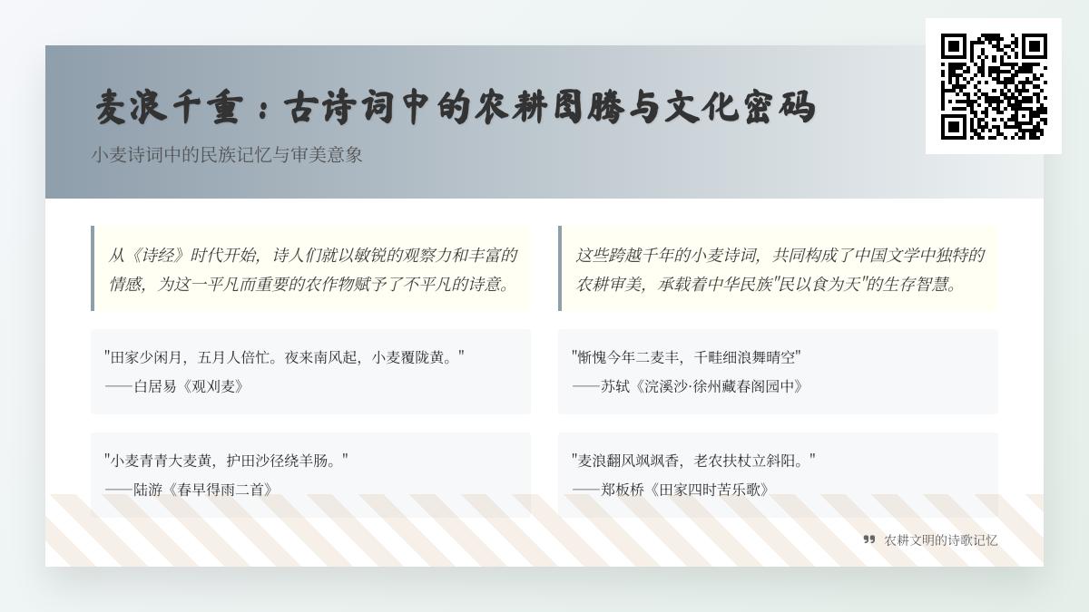千年麦浪入诗来 探寻古诗词中的农耕记忆与文化传承