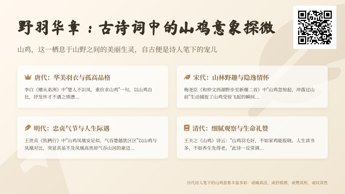 10首描写山鸡的古诗词赏析 探寻诗人笔下五彩斑斓的意象与情怀