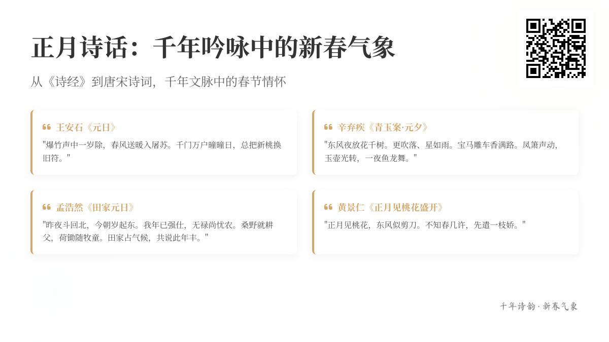 正月诗词大全 从诗经到明清文人笔下的新春气象与节日情怀