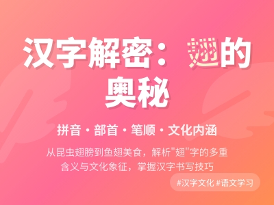 翅怎么读 掌握chì的正确发音笔顺和10个实用组词